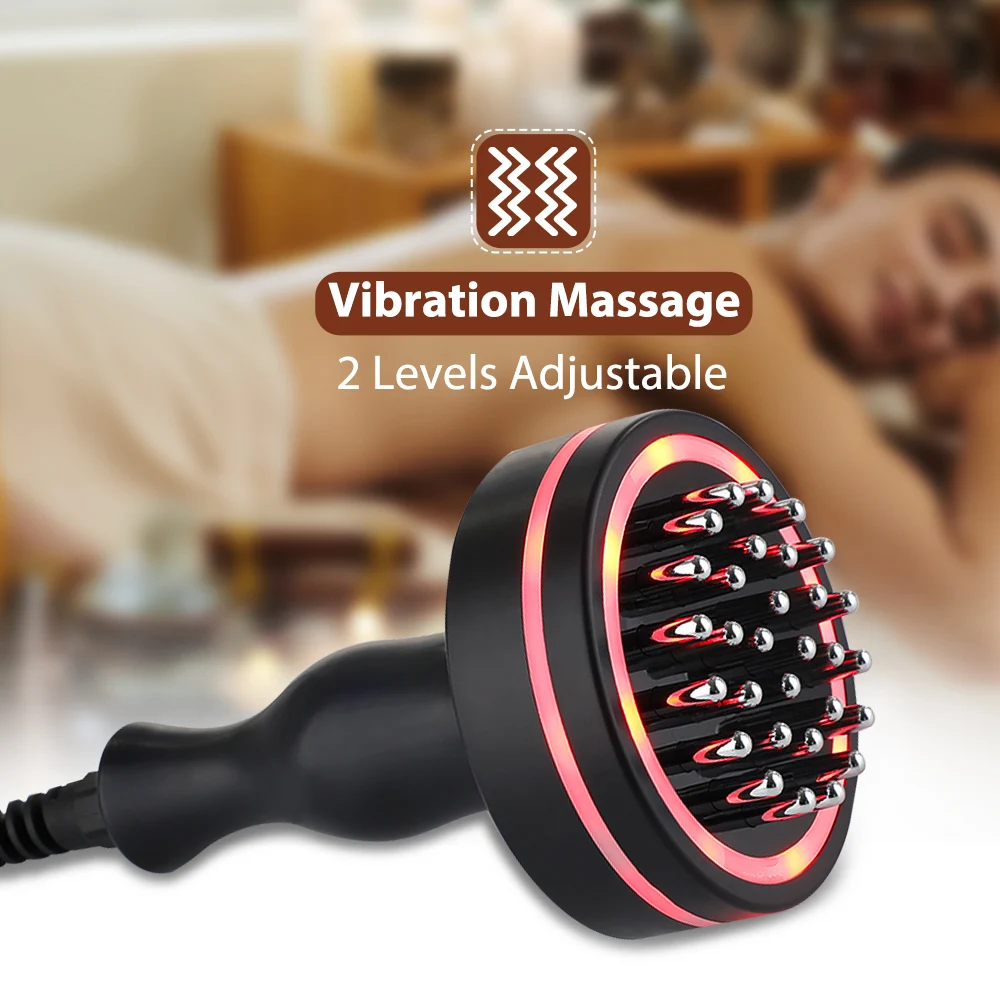 Electric Meridian Brush Gua Sha Body Massager Vibrate Microcurrent Hot Compress Scraping Lymphatic Drainage Machine Fat Burner