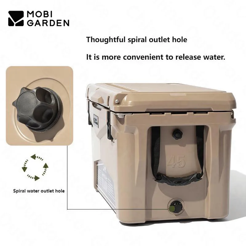 Imagem -05 - Mobi Jardim-outdoor Cooler Box Portátil Handle Ice Bucket 19l 43l Grande Capacidade Alimentos pp Material Piquenique Incubadora Geladeira