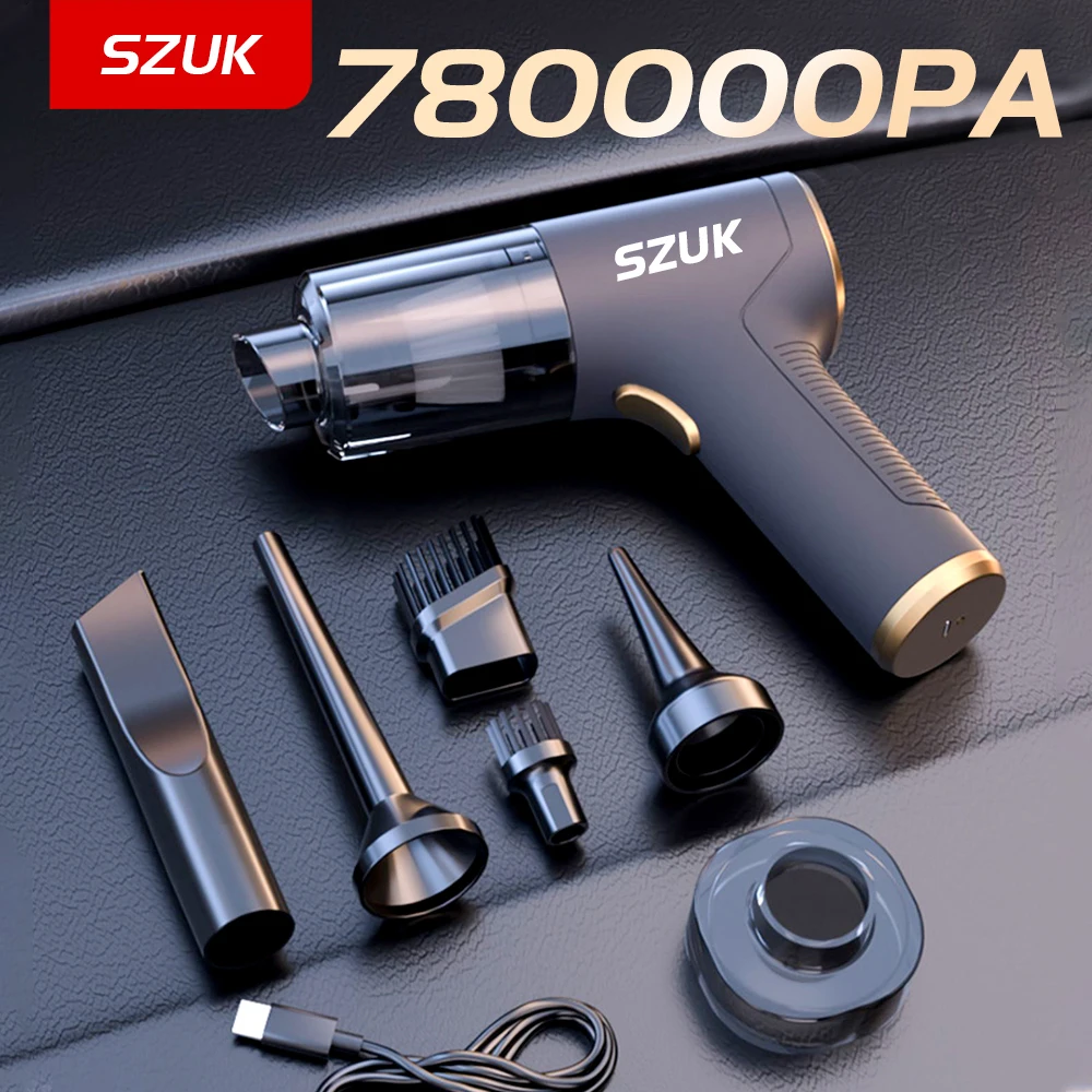 SZUK 780000PA Mini Car Vacuum Cleaner Powerful Wireless Cleaning Machine Cordless Portable Handheld  Vacuum Cleaner For Car Home