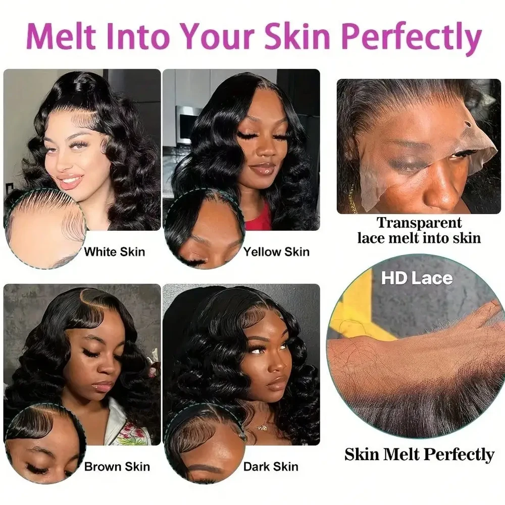 البرازيلي شعر بشري لعذراء فضفاض موجة عميقة 13x4 HD الدانتيل أمامي شعر مستعار بدون صمغ 30 40 بوصة 250% الكثافة الرطب والمموج فضفاض مجعد #6