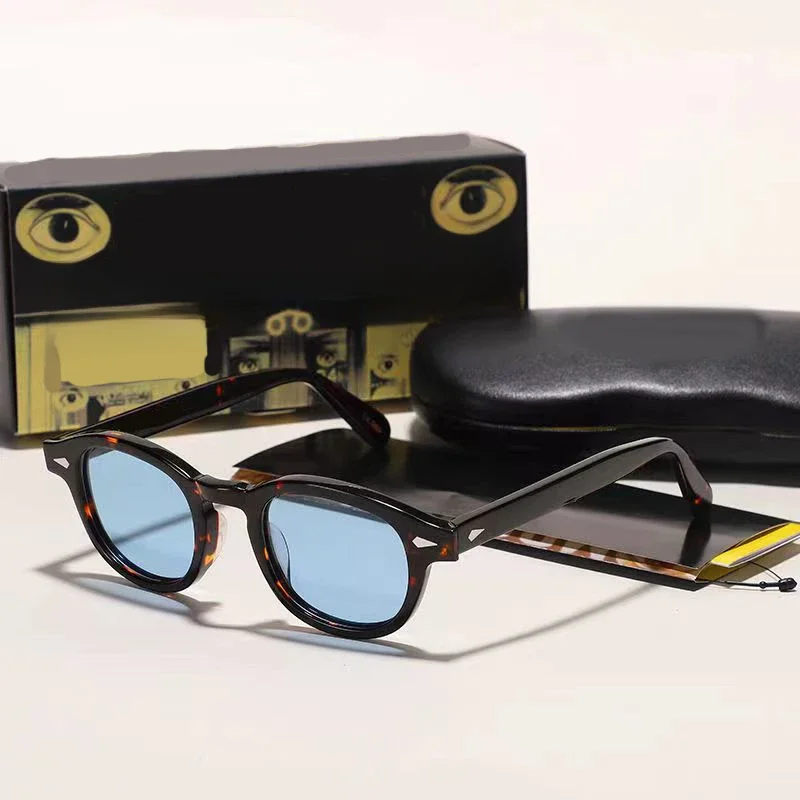 Johnny Depp Spolaryzowane okulary przeciwsłoneczne Męskie okulary przeciwsłoneczne Kobieta Luksusowa marka Vintage Acetate Frame Goggles — zdjęcie 2