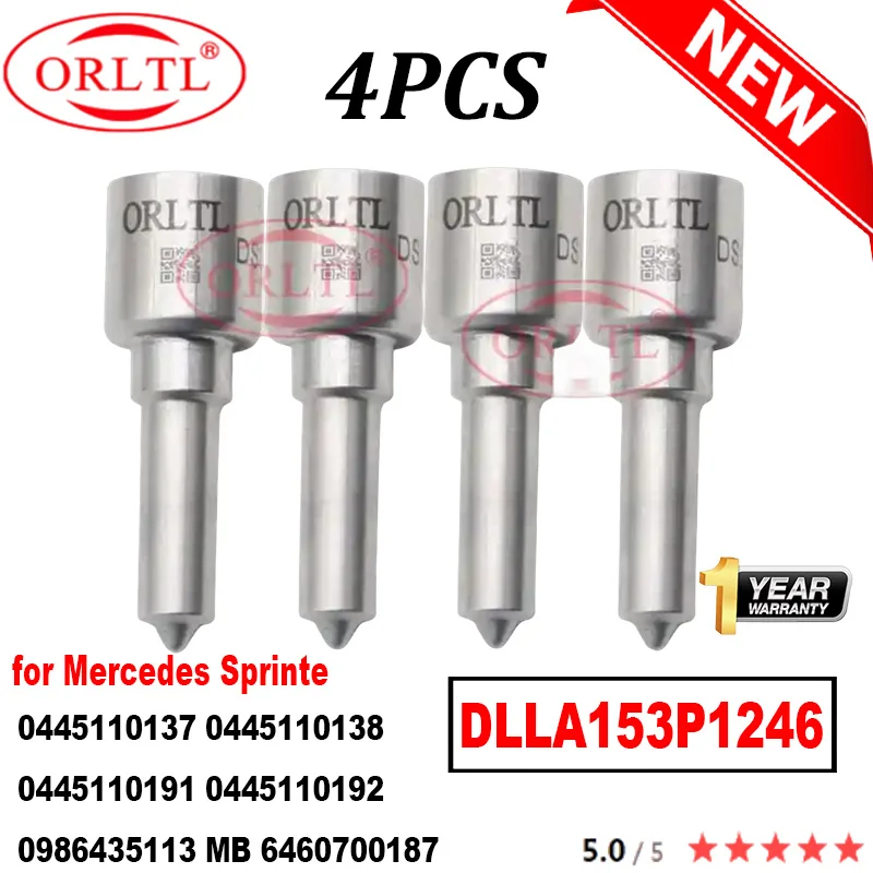 4PCS FOR Mercedes Sprinter 0445110191 0445110192 0445110137 0445110138 DLLA153P1246 0433171788 Common Rail Injector Nozzle