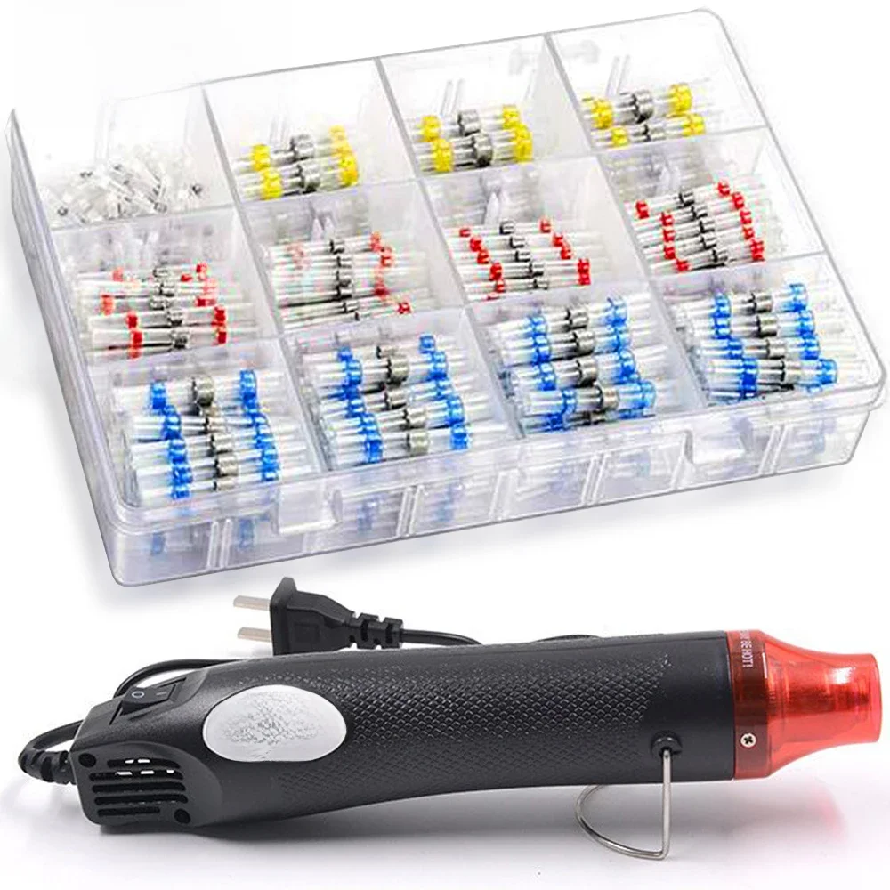 800/400/50PCS Schrumpf Butt Wasserdichte Solder Dichtung Draht Kabel Splice Terminal Kit Crimp
