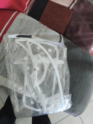 Customer review photo for Clear Water-Resistant Dog Raincoat with Harness Opening