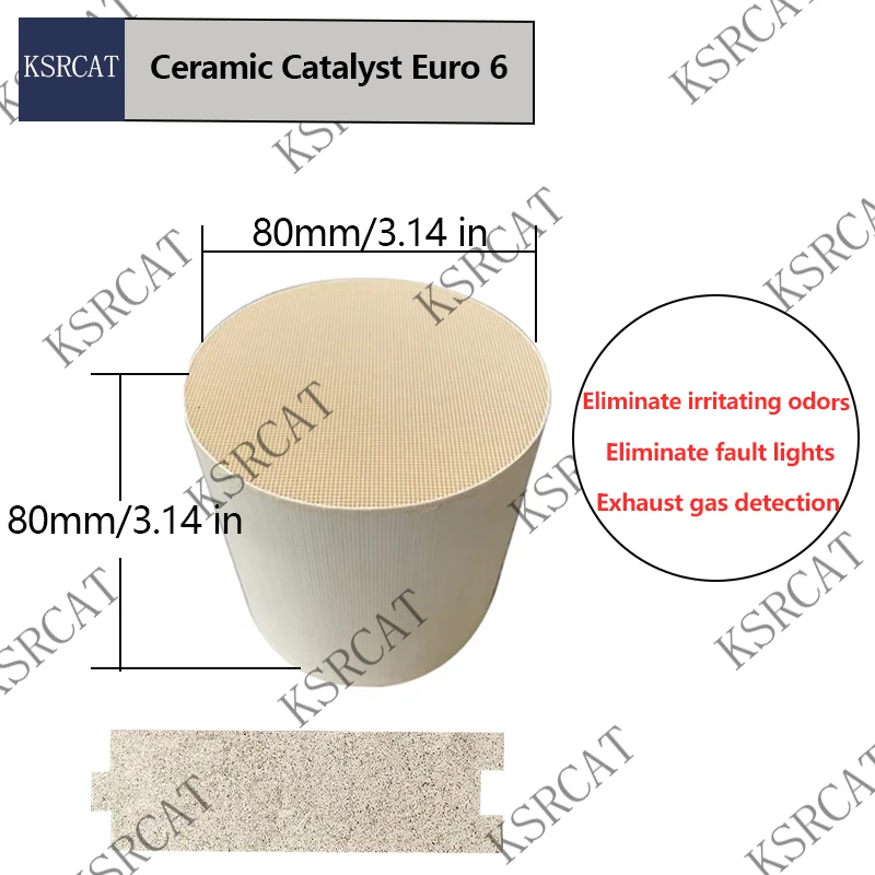 

Усовершенствованный керамический сотовый катализатор Euro6 80x80 мм с прочным металлическим покрытием для улучшения эффективности двигателя автомобилей Ga