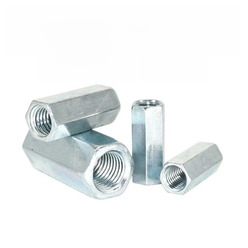 Écrou de Connexion Hexagonal Galvanisé, Long, Allongé, M5, M6, M8, M10, M12, M14, M16, M18, M20