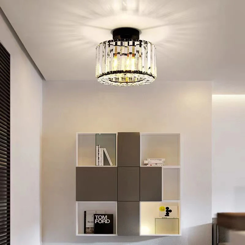 Modern Crystal Ceiling Light Corridor Channel Ceiling Lamp Balcony Aisle Lamp Home Foyer Track Light Kitchen Home Decoration