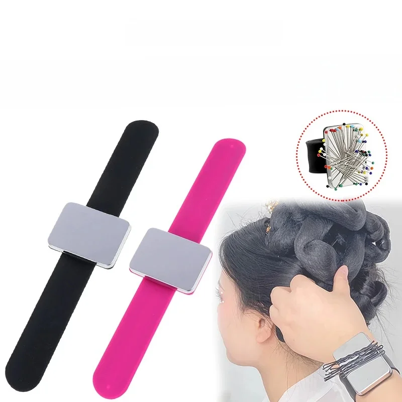 Magnetyczna poduszka do szycia nadgarstka Magnetyczna poduszka na szpilki do szycia Magnetyczny uchwyt na szpilki do szycia Magnetyczny silikonowy nadgarstek — zdjęcie 2
