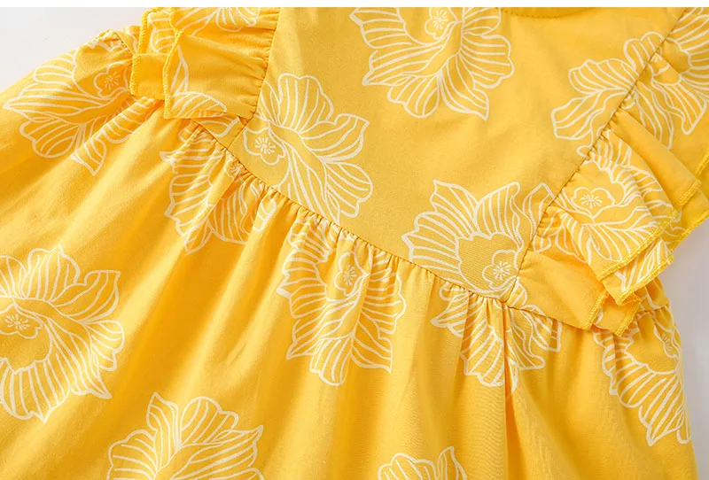 Brand Quality 100% Cotton Baby Girl Clothes Cartoon 2024 Summer Casual Children Clothing Kids A-LINE One-piece Dresses for Girls