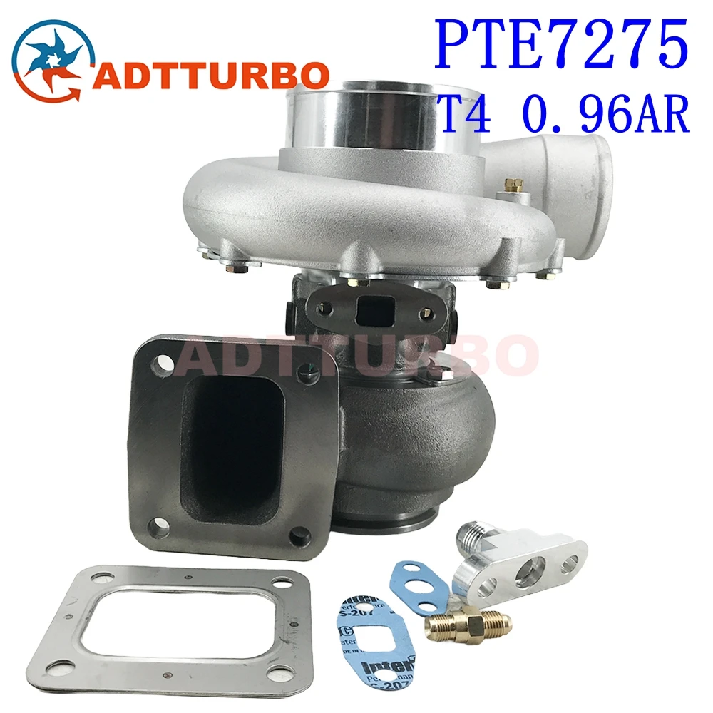 Turbocharger Performance PTE7275 GEN 2 Turbo T4 0.96AR 1200HP Turbocharger for Precision Turbine Supercharger Ball Bearing