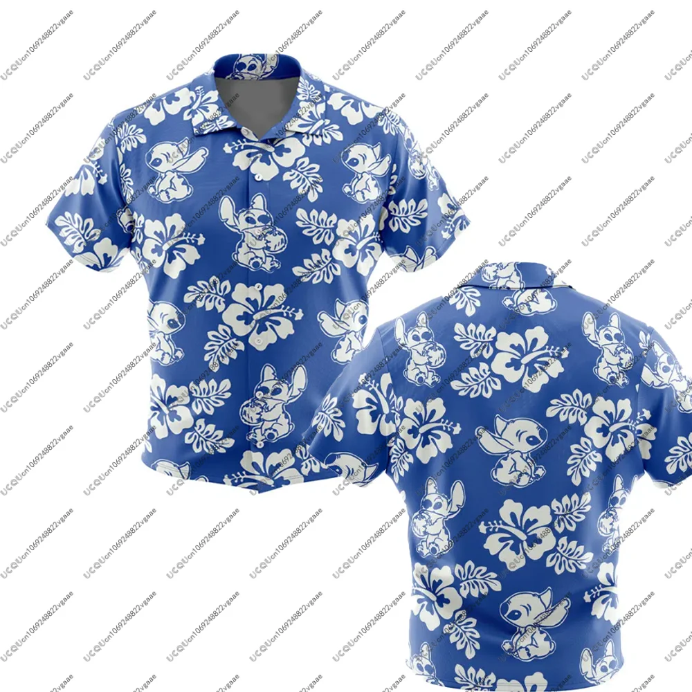 

Girl Men Boy T Shirt Top Sportswear Tee S-Stitch Casual Unisex Oversized Button Up Hawaiian Vacation Travel Outfits Street Style