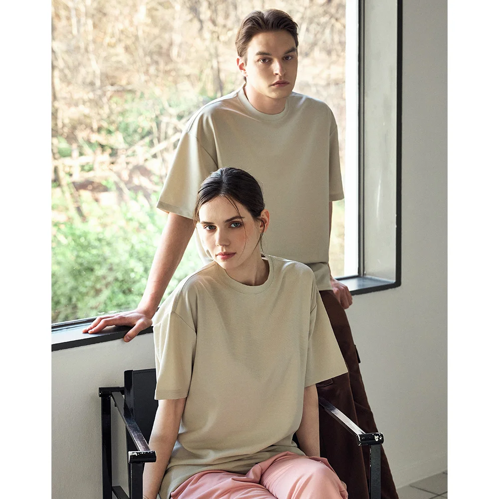 تي شيرت Paragona Unisex Essential Overfit Waffle بأكمام قصيرة و3 مقاسات و6 ألوان #6