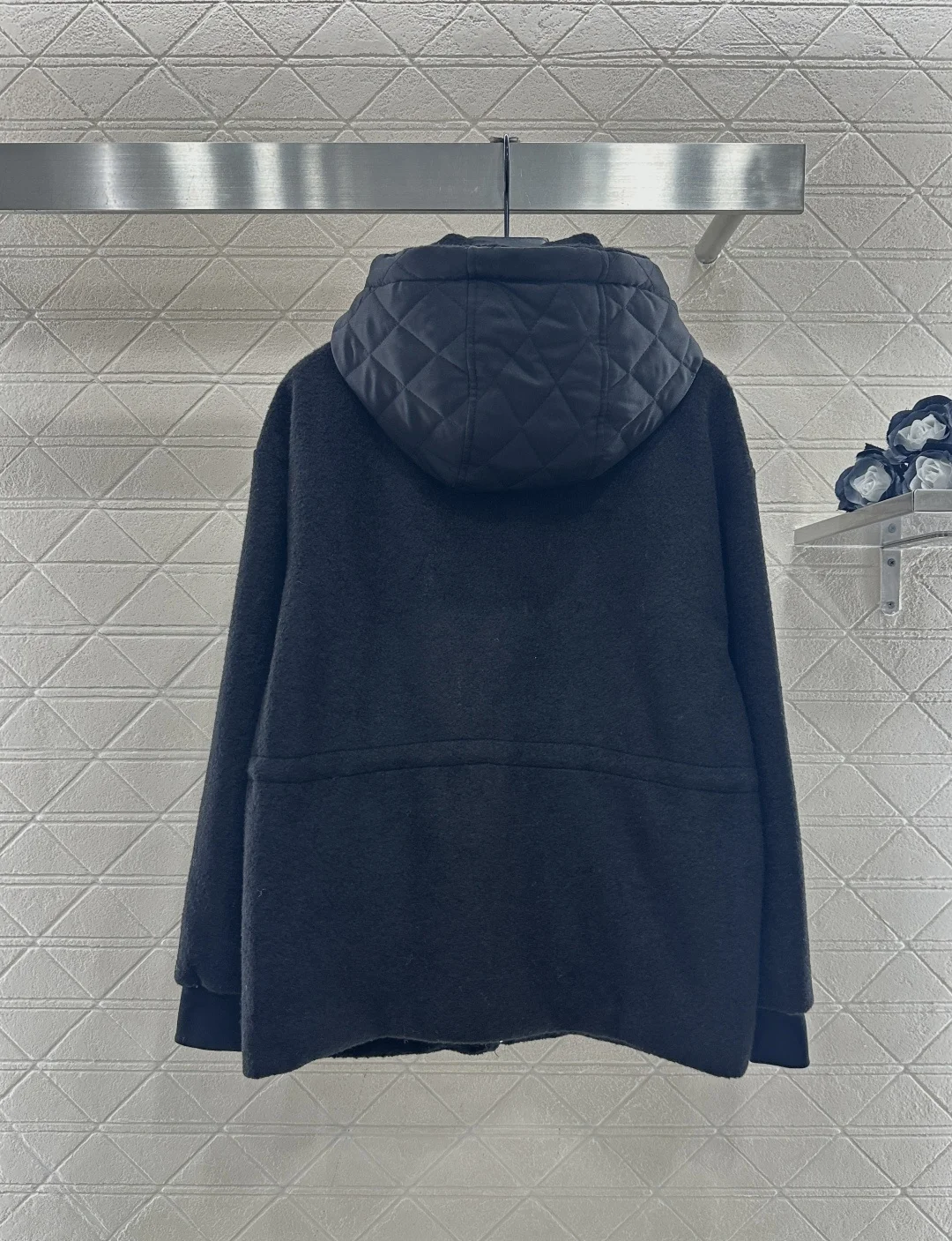 

25 autumn/winter new high-end quality woolen jacket for women's trendy high street hooded jacket