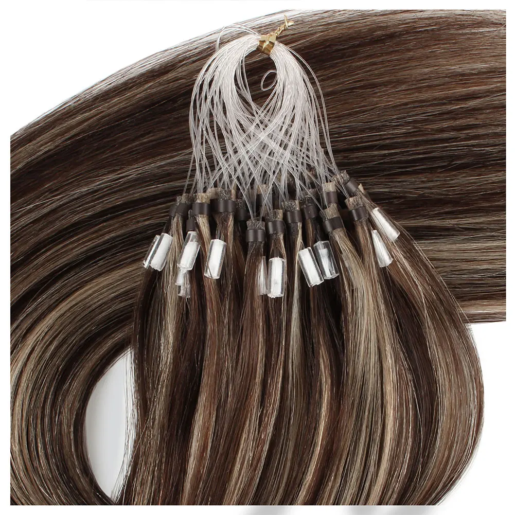 Sixstarhair マイクロリンクヘアエクステンション 50 グラム 14'16'18'22'24' 50 ストランドマイクロループ人毛エクステンションレミー人毛女性のための