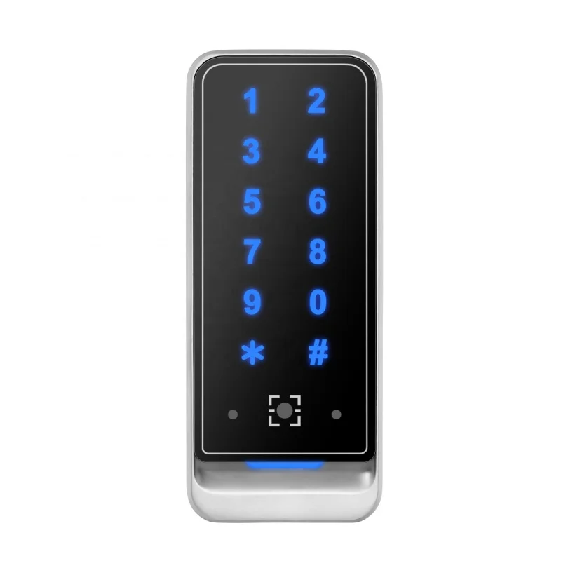 Slim Outdoor-Rated QR600-VK IP65 QR Code & Keyboard & Mifare  With Wiegand RS485 Output Reader Pin Pad For Access Control System