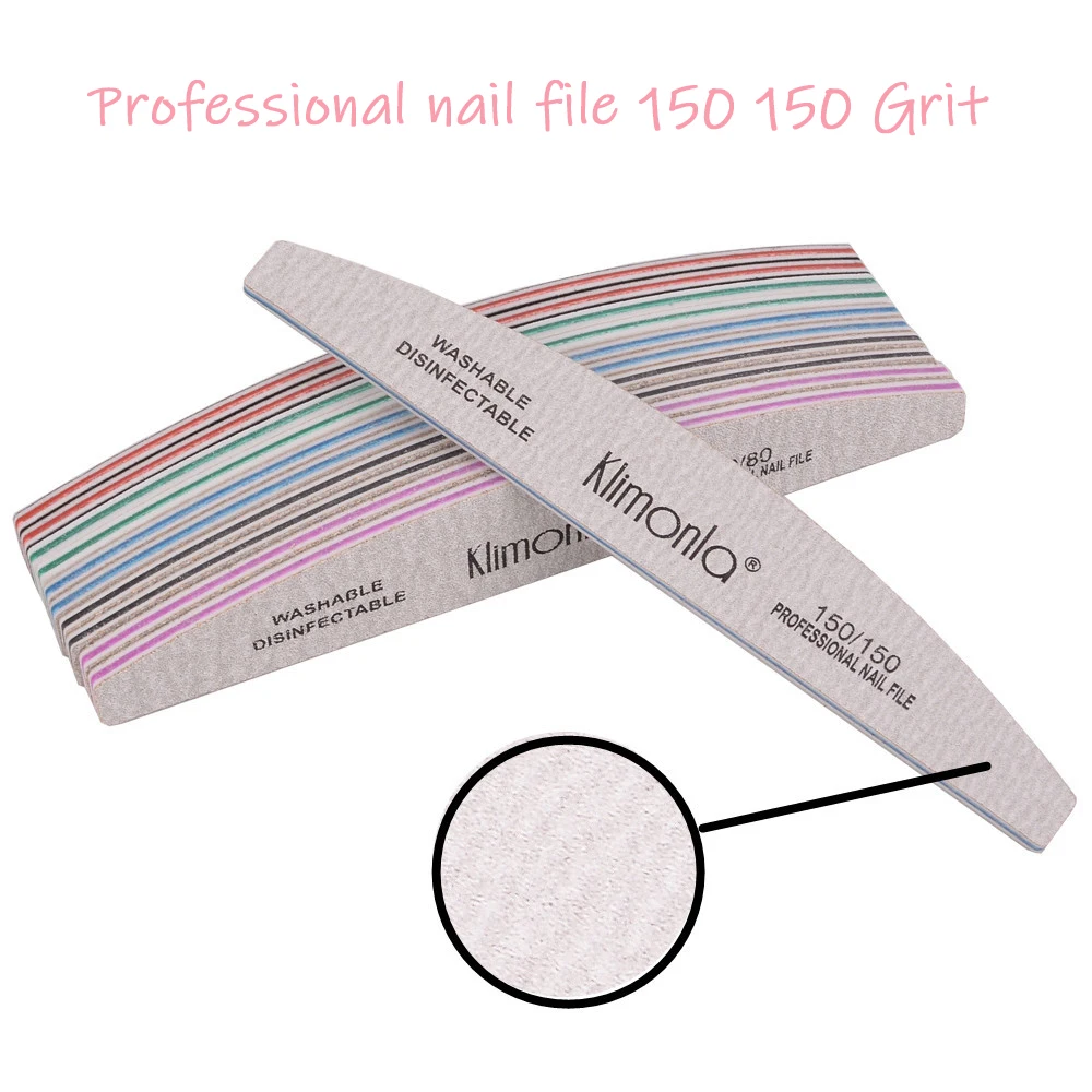 5/10PCS Klimonla Nail Files Durable High Quality Nail Files For Nails Manicure Salon Supplies Set 80/100/150/180/240 Grit 썸네일 6