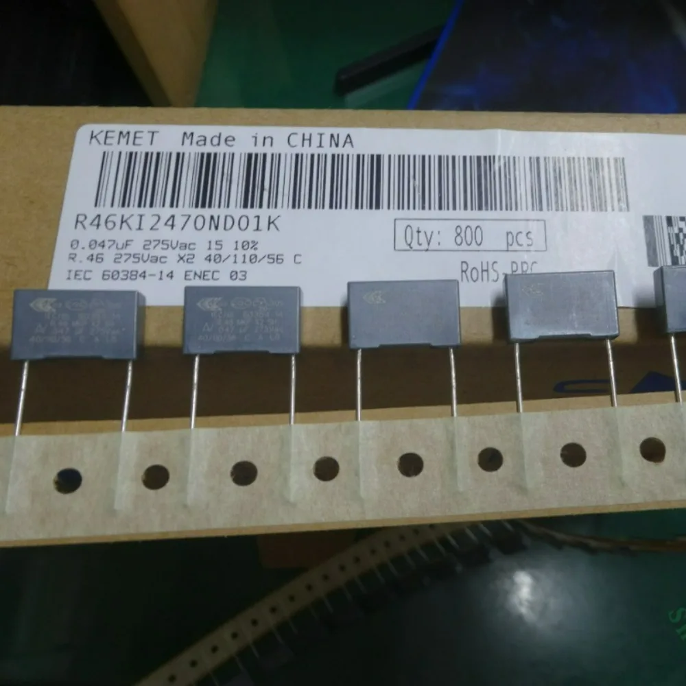 

10pcs/lot AV R46 MKP 0.047uf 275VAC 47nf 473 K Brand New 15mm Film Capacitor R46KI2470ND01K