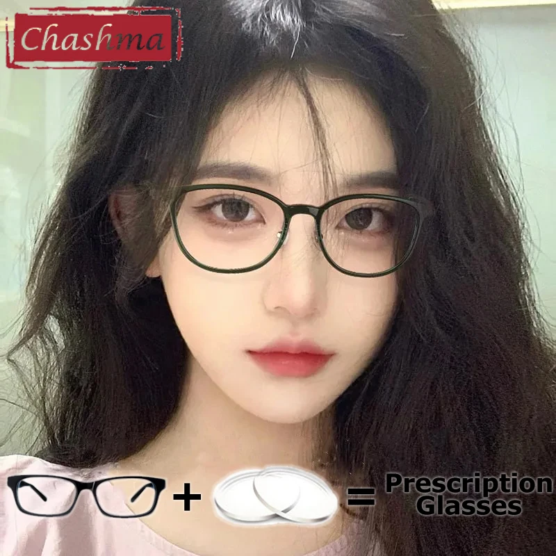 Okulary korekcyjne damskie TR90 na krótkowzroczność, modne, lekkie, optyczne, na receptę, smukłe okulary do czytania, młodzieżowe oprawki okularowe na receptę.