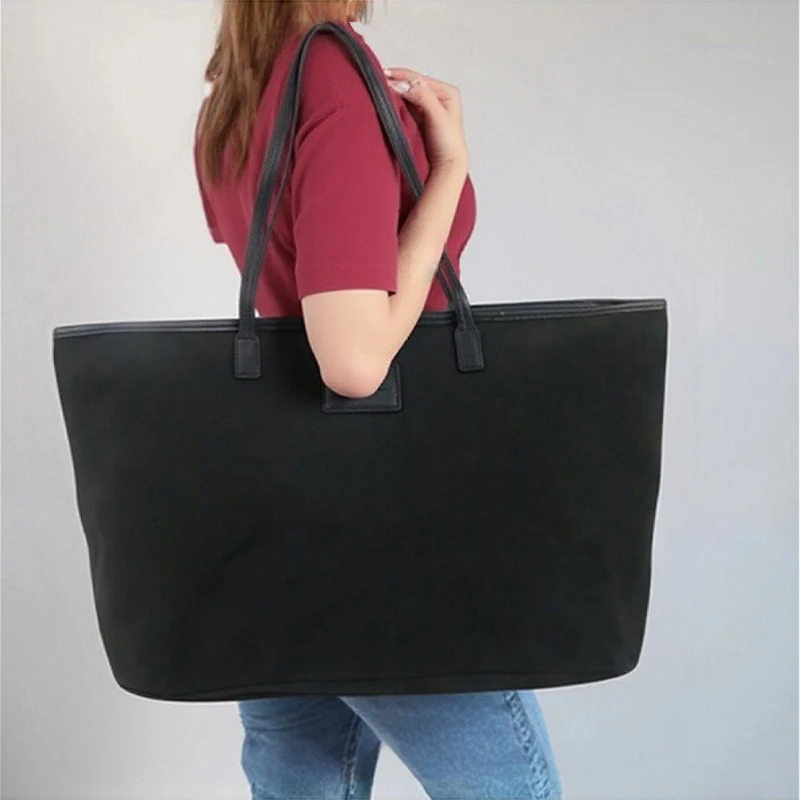 

Gorfia New Classic Simple Canvas Women's Bag Large Capacity Tote Bag Black Portable Handbag Shoulder Bag Backpack