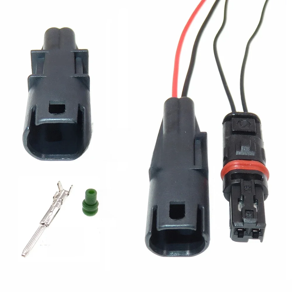 Prise de Modification de Lumières LED Automatiques pour BMW, Petit Connecteur d'Alimentation Courant avec Fils, 2P, 1 Ensemble