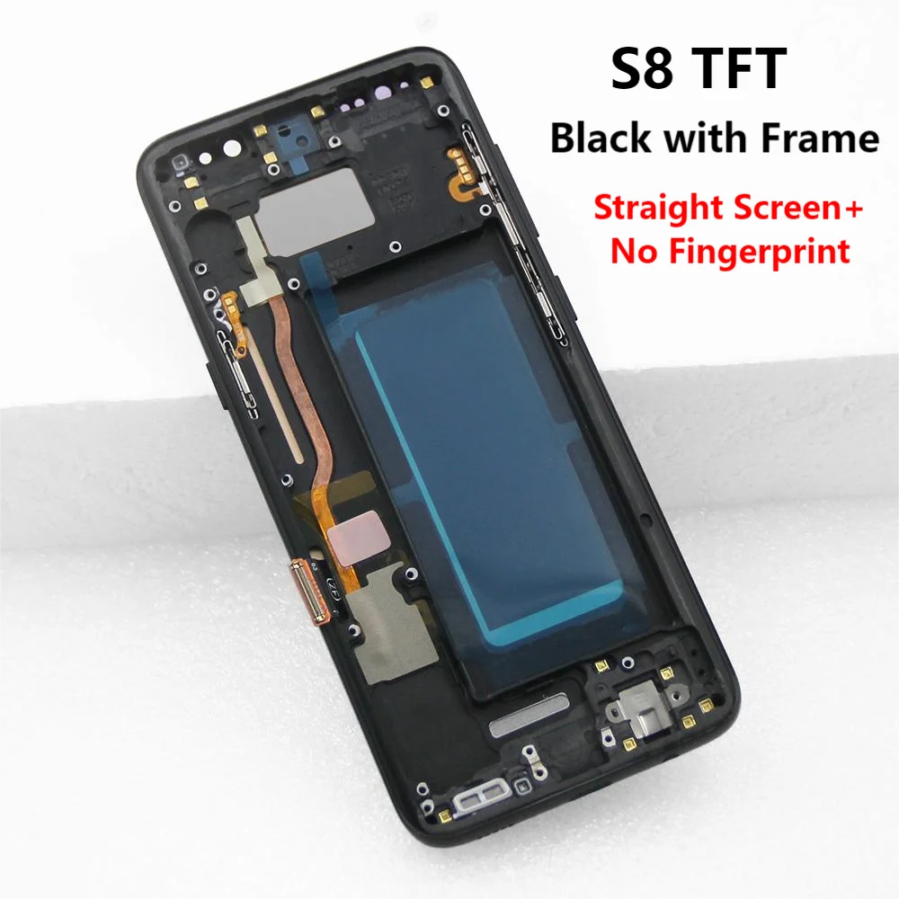 OLED TFT S8 Screen For Samsung Galaxy S8 Display G950FD G950F G950 display +Frame Touch Screen Replacement Digitizer Assembly