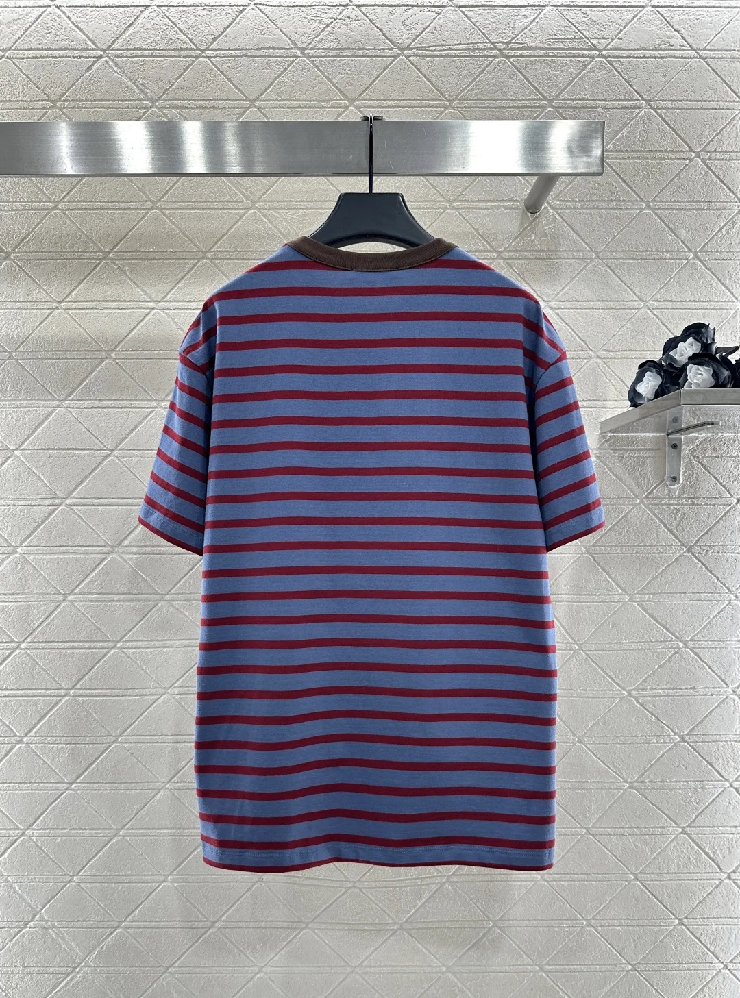 

26 early spring new women's high-end new product pullover round neck knitted striped loose casual T-shirt top