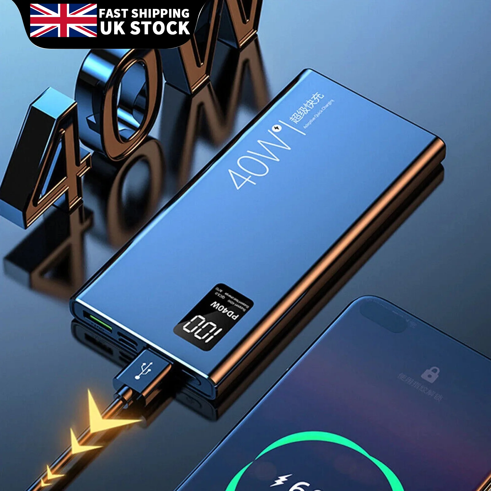 High Capacity 20000mAh 40W Fast Charging Power Bank