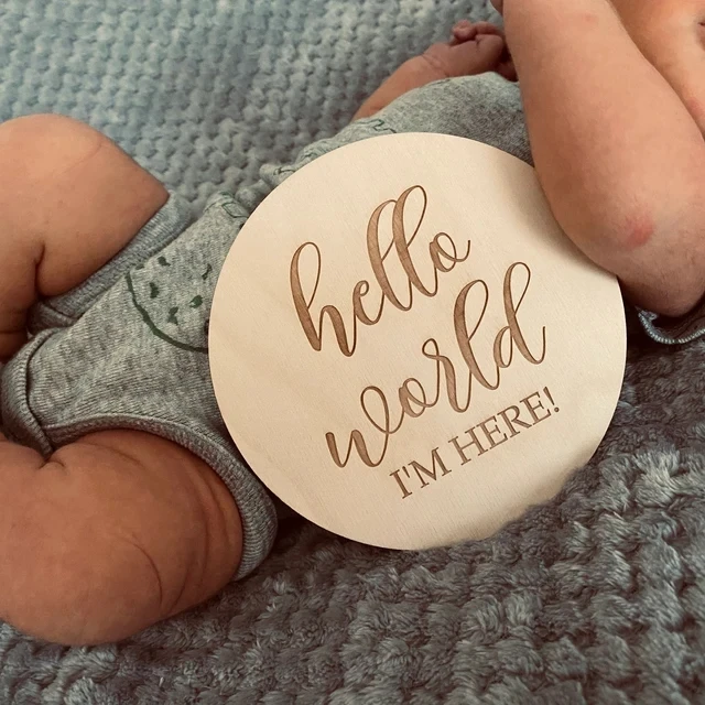 Hello World I'm Here | Hello World Birth Announcement Sign | Baby Announcement Sign|Newborn Announcement Sign|Hello World Sign