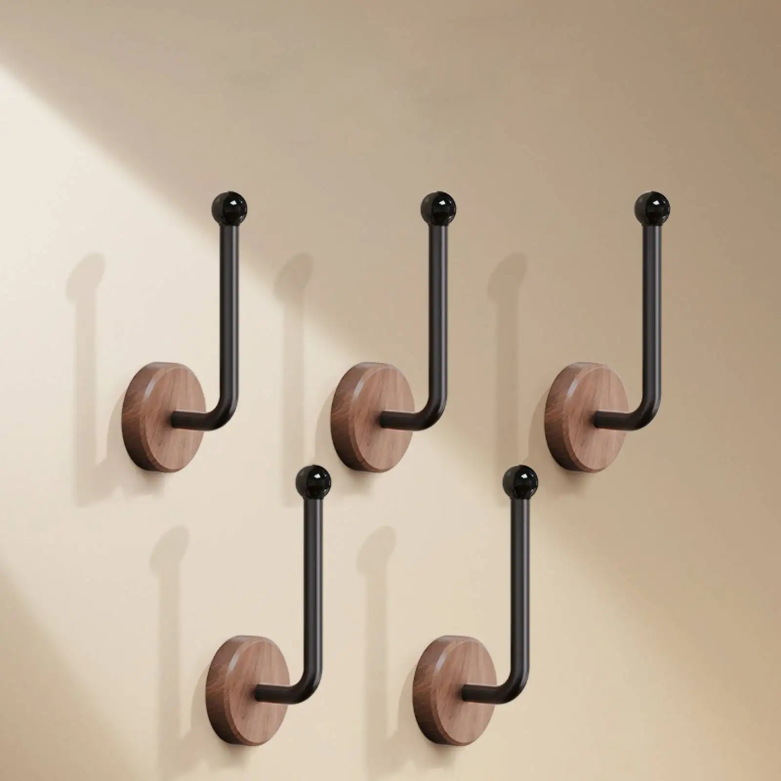 Wood Solid Wood Hooks Boxing Glove Wall Hook No Drilling Wall-Mounted Display Stand Durability For Hanging Clothes Hats
