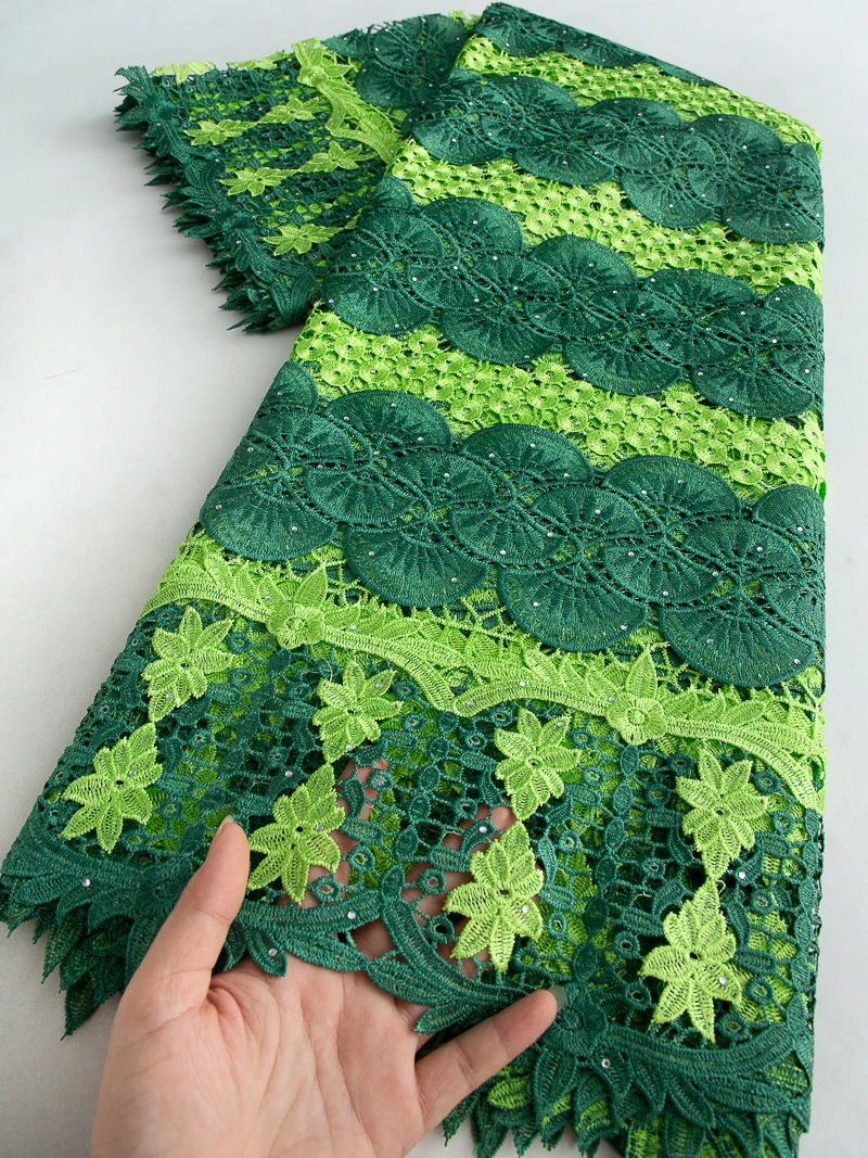 African Guipure Water Lace Fabric Nigerian Soluble Lace Golden Sequins Fabrics High Quality For Women Party Dresses,5 yards 4564