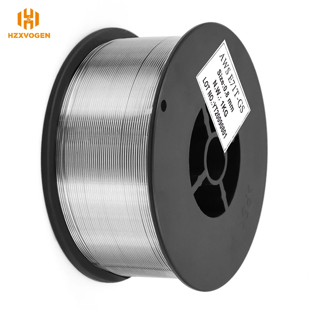 HZXVOGEN 0.8/0.9/1mm 1KG Mig Welding Flux Cored Wire Gasless Wires Iron Welding Carbon Steel Welder Accessories For Soldering