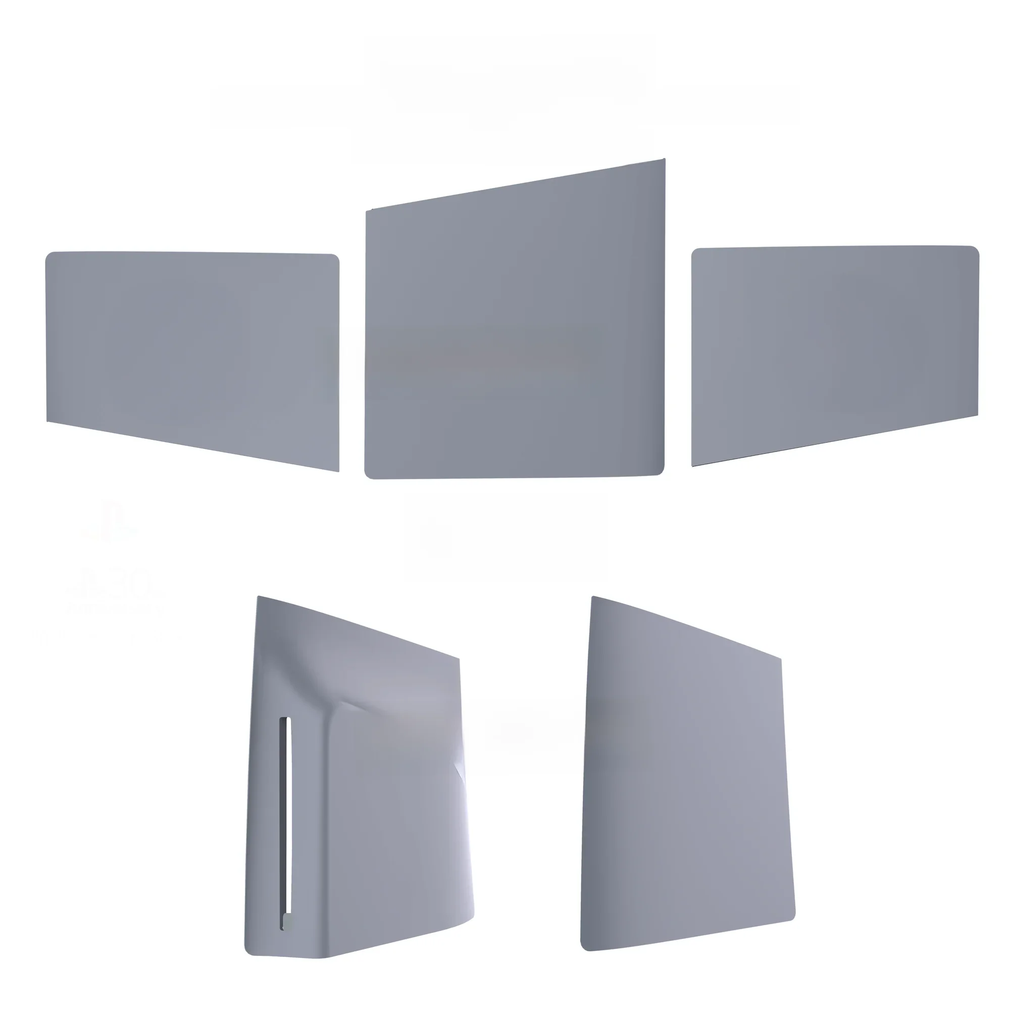5-in-1 30. Jubiläums-Graue Frontplatten für PS5 Pro Disc/Digital Edition für PlayStation 5 Pro Cover Zubehör Frontplattengehäuse