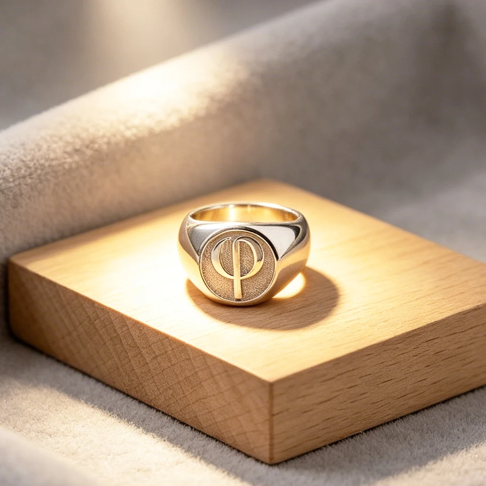 15mmカスタム刻印メンズリング、名入れ大文字ロゴ入りファッ - Statement Cocktail Ring のレビューと価格