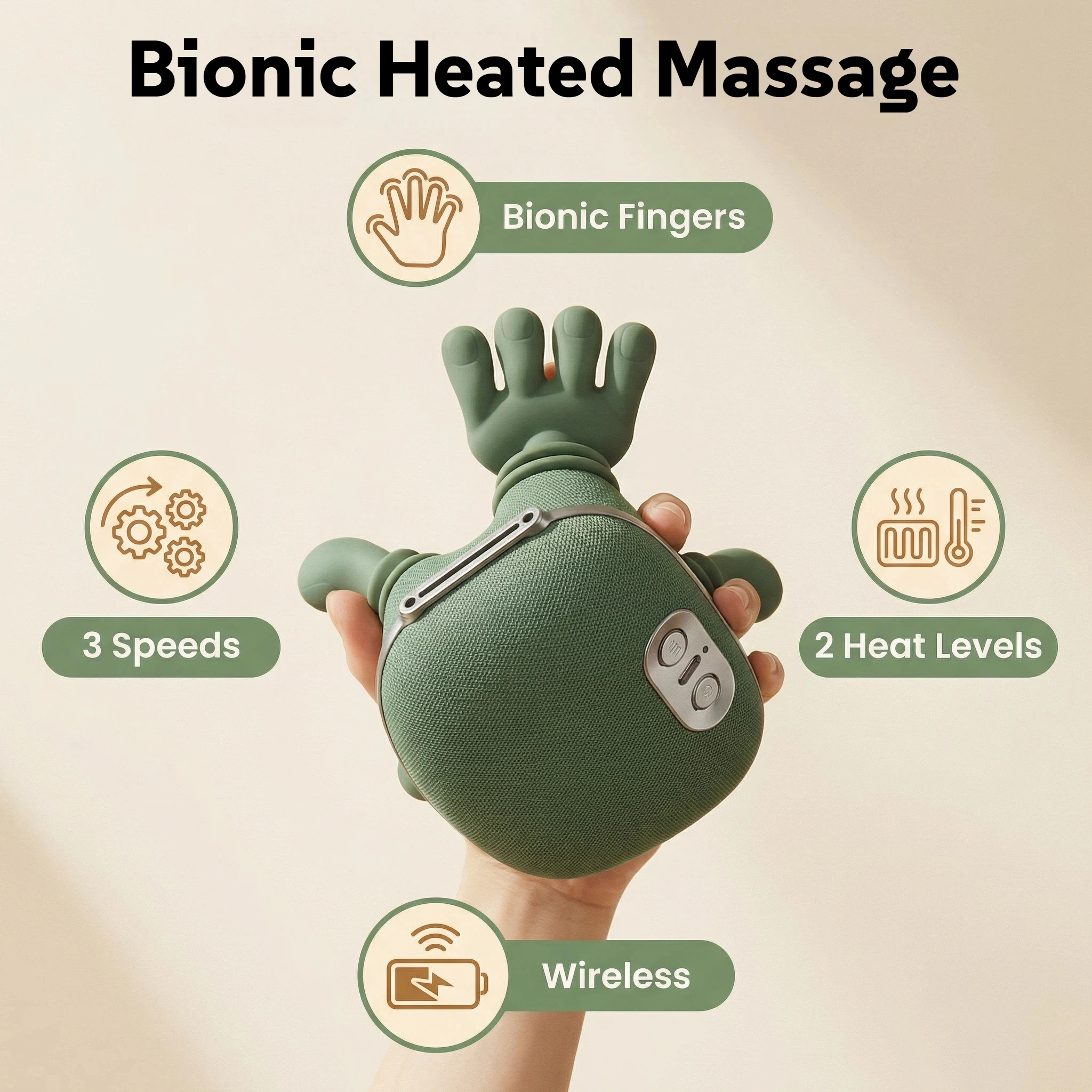 

2026 Bionic Neck Shoulder Massager N7 Kneading Massager Shawl 3-Level Modes Neck Cervical Waist Leg Body Muscles Massage Pillow