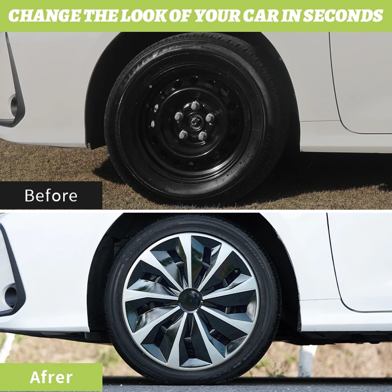 Design per Škoda Fabia Copricerchio 15 pollici Stile Coltello Per cerchi in ferro Set di 4 copricerchi in acciaio