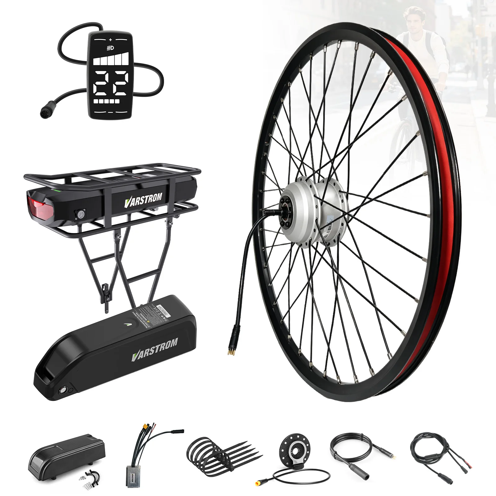 [Wysyłka z Polski] Silnik w piaście 36V 250W do rowerów elektrycznych 26" 27.5", 700C | Bezszczotkowy silnik w piaście przedniej/tylnej o mocy 250W, łatwy montaż, wolnobieg na śrubę, maks. Moment