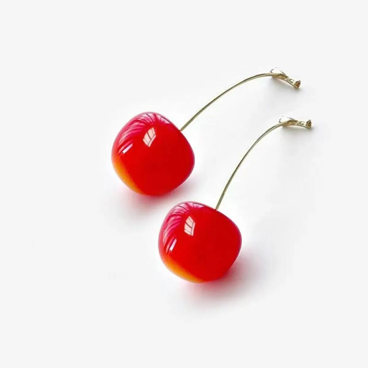 Sweet Red Cherry Earring for Women Trendy Korean Small Fresh Sweet Lovely Cherries Pendant Fruit Earrings Party Jewelry Gifts image 5