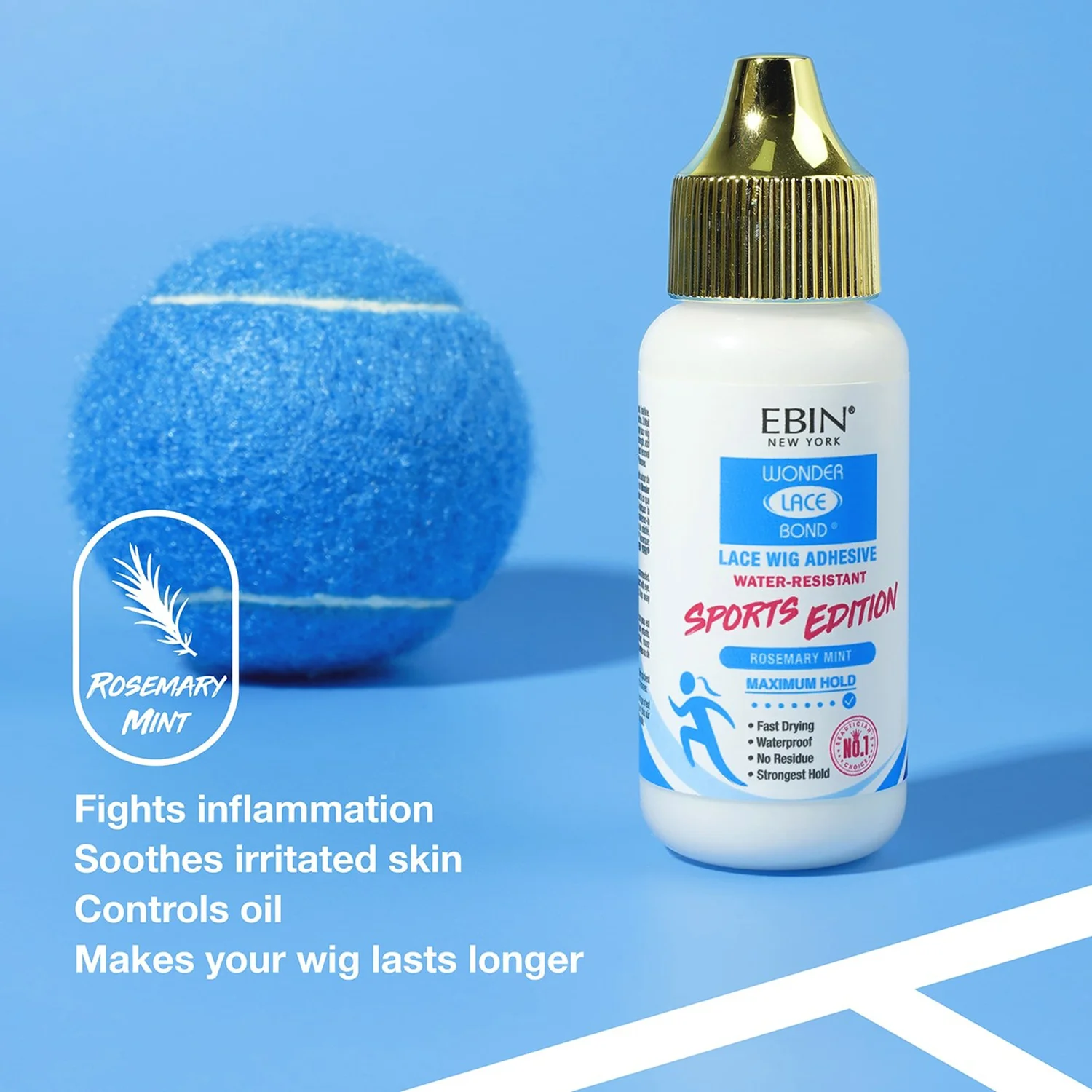 إيبين-نيو نيويورك عجب طبعة الرباط الرباط شعر مستعار لاصق ، شديد ، مثالي للارتداء الرياضي النشط ، أونصة ، 34