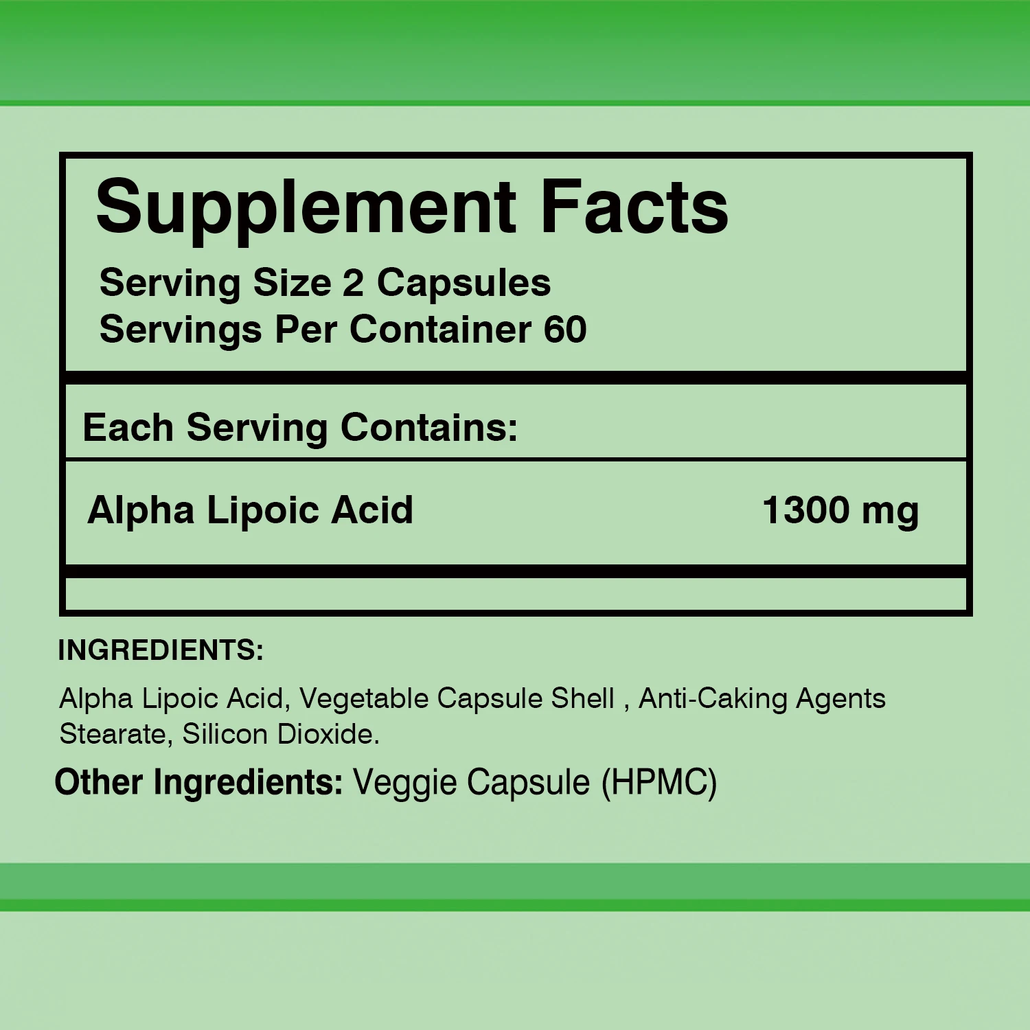 Alpha Lipoic Acid - ALA Supplement for Nerve, Energy and Metabolism Support, Antioxidant - 120 Capsules