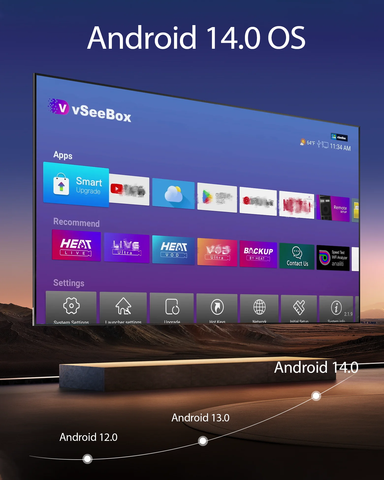 2026 New VSeeBox V6 Max Android 14 TV Box