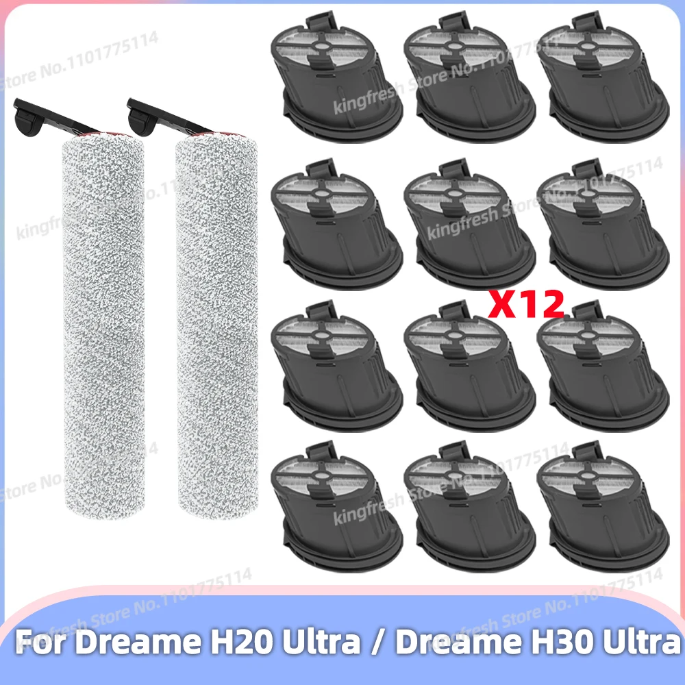 

Compatible For Dreame H20 Ultra / H30 Ultra Vacuum Replacement Parts Roller Brush Hepa Filter Accessories