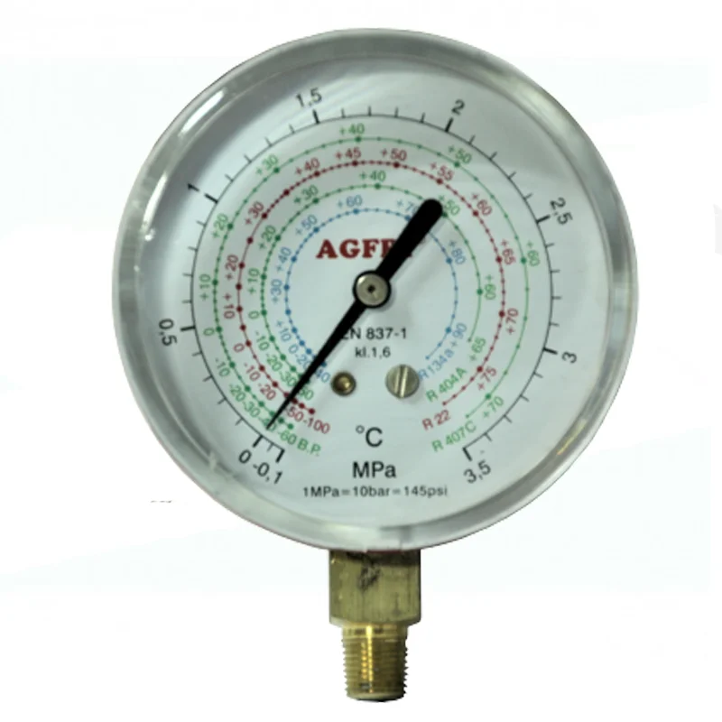 Low temperature manometer R410A 63mm without Bridge