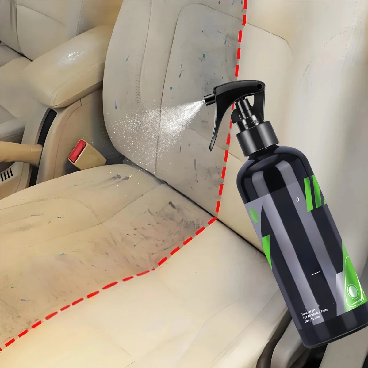 Auto-interieurreiniger Middel Plafondreiniger Leer Flanel Geweven Stof Watervrij Multifunctioneel Auto Dash Reinigingsgereedschap HGKJ S21 - afbeelding 2