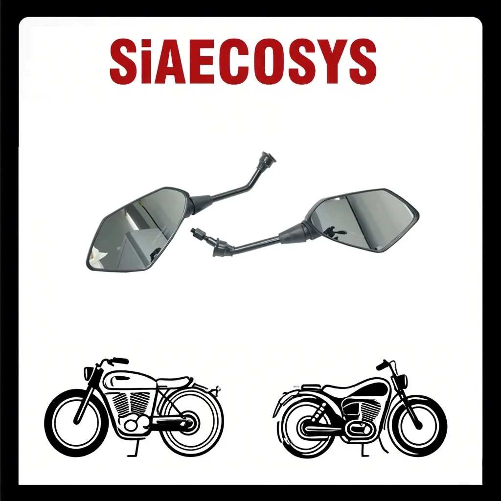 

SIAECOSYS Adjustable Rearview Mirrors 2Pcs Set, Tool-Free Installation for E-Bike/E-Scooter/Motorcycle