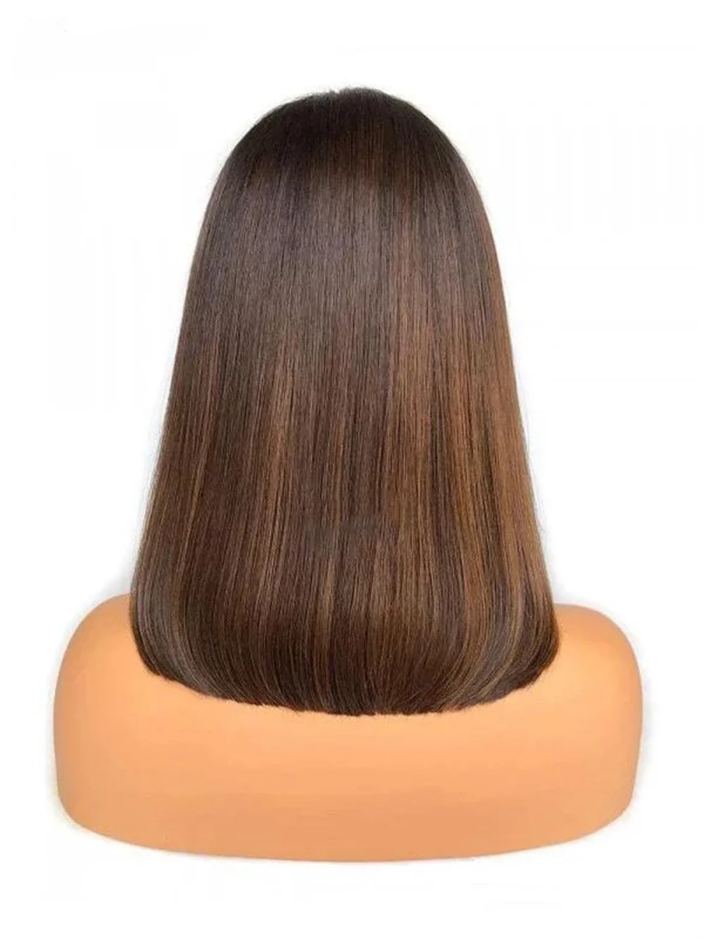 Long 5x5 Silk Base Jewish Human Hair Wig Ombre Brown 24inch 180Density Straight With Baby Hair HD Lace European Hair Preplucked