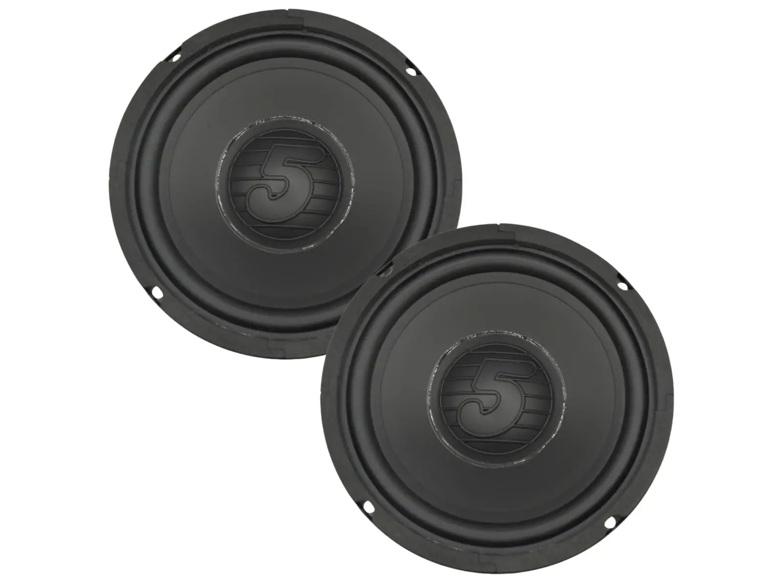 

5 Core 6.5 Inch Woofer Pair 100W Car Subwoofer 4Ohm Replacement Deep Sub w Poly Cone-WF 6.5 100 PP 4OHM 2PCS