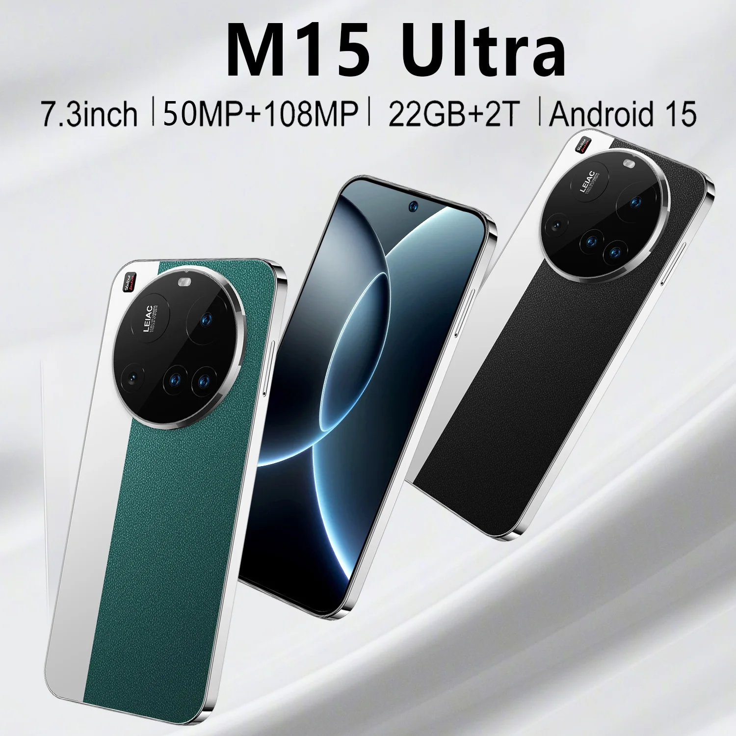 Telefono cellulare M15 Ultra 8000mAh Smartphone 5G Dual SIM Cellulare 16GB + 1TB Android Versione globale originale Sblocco del telefono cellulare