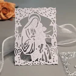 Mother of God Maria Metal Cutting Dies Scrapbook Embossing Blessed Virgin Mary Die Cuts DIY Craft Cutting Die