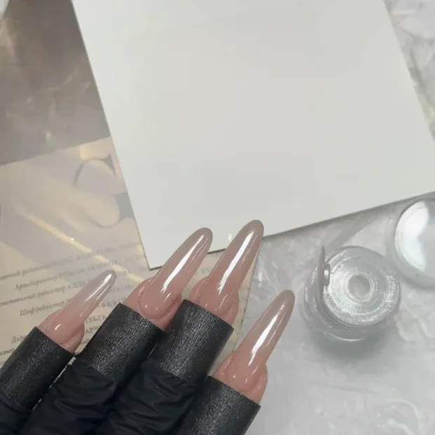 Poudre à ongles chromée avec effet miroir brillant, perle blanche, placage Aurora Magic, effet clair de lune, pigment pour N64.1 pièce