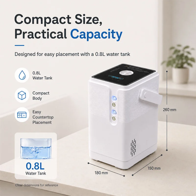 Hydrogen Oxygen Production System Generator Inhalation Machine Health Care H2 Absorption Device for Home Outdoor Car Mini Mode